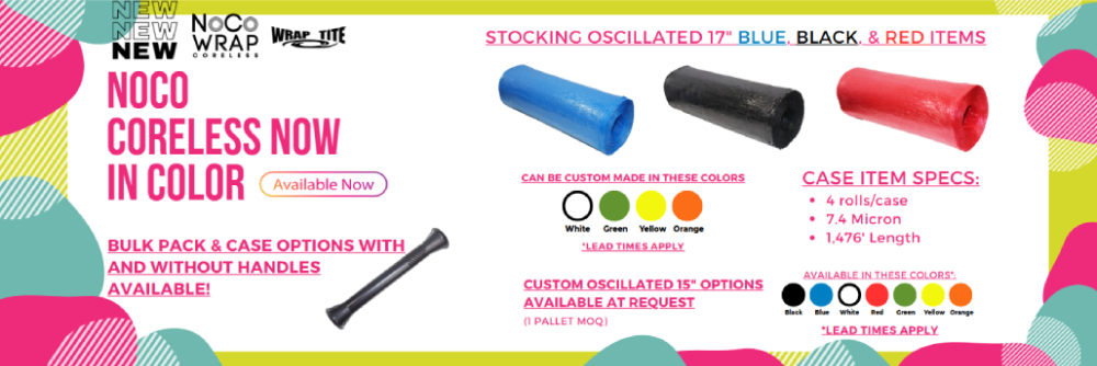 New Colorful coreless stretch film from Wrap Tite