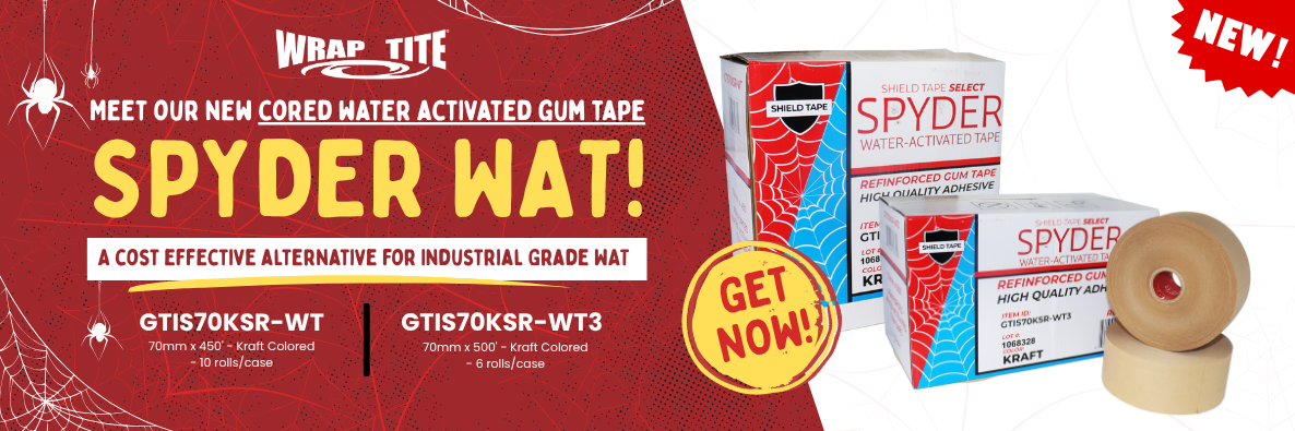 SPYDER water-activated tape a more economic option for industrial grade WAT from Wrap-Tite